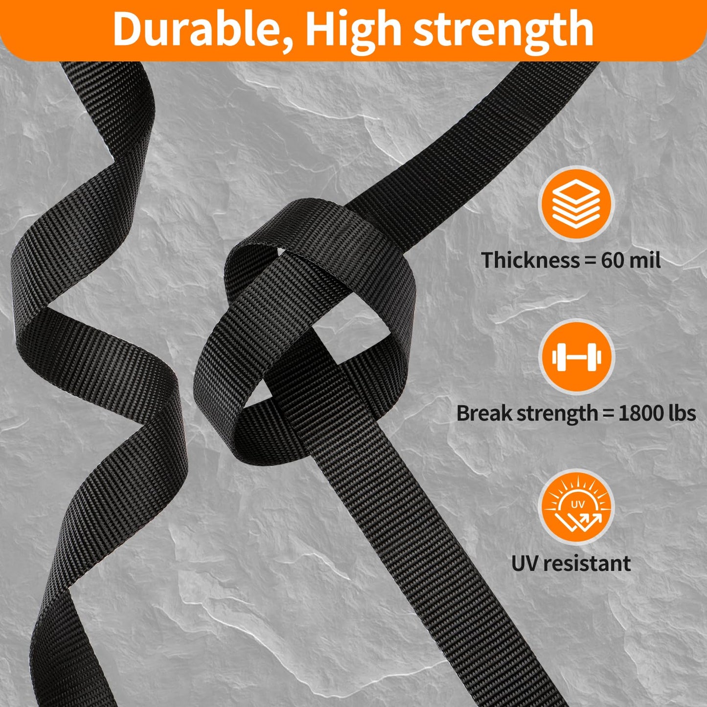 BEYOURD Buckles and Straps Set 1": 6 Yards of Thick Nylon Webbing, 6-Pack Heavy Duty Adjustable Quick Side Release Plastic Buckles, 12 Tri-Glide Slide Clips, Black (1-Inch Combo Set)