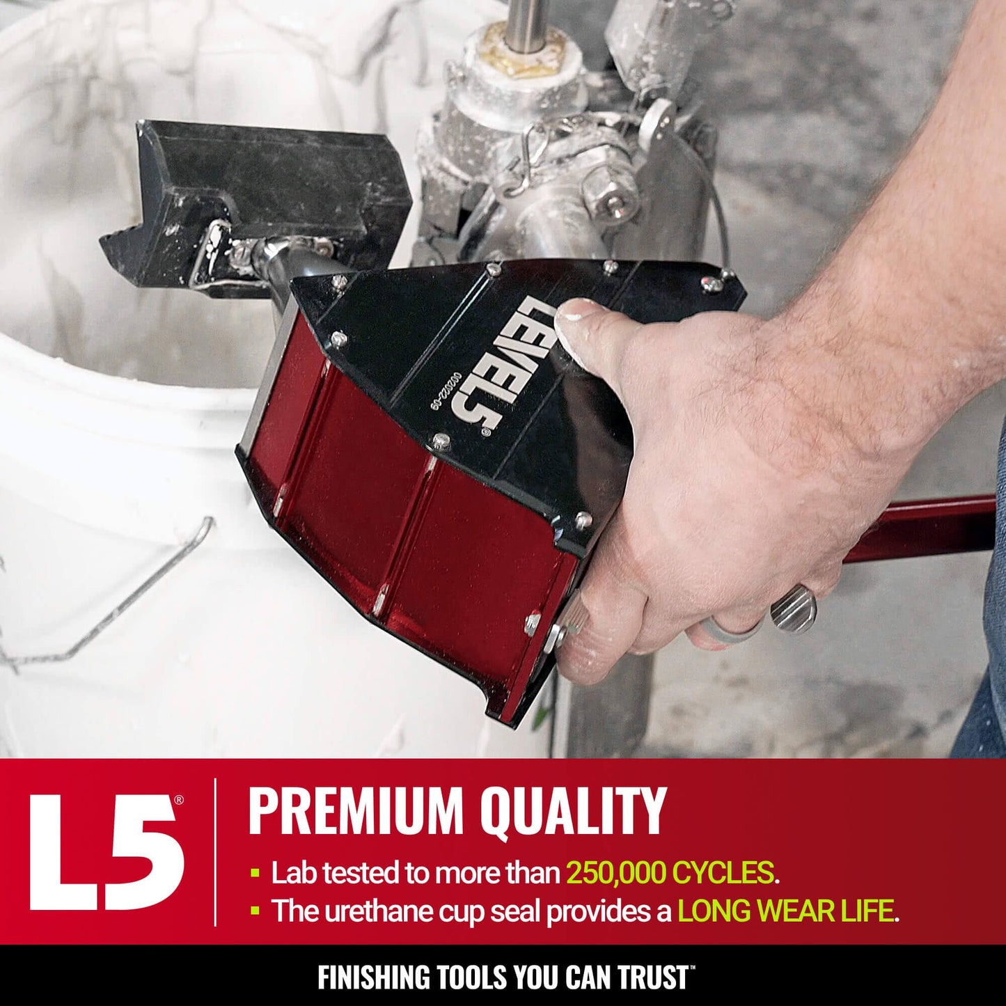 LEVEL5 Drywall Compound Pump | Fill Flat Boxes & Tapers (Gooseneck Sold Separately) | Professional Grade Equipment | Free Box Filler Valve | Drywall Sheetrock Gyprock | 4-771
