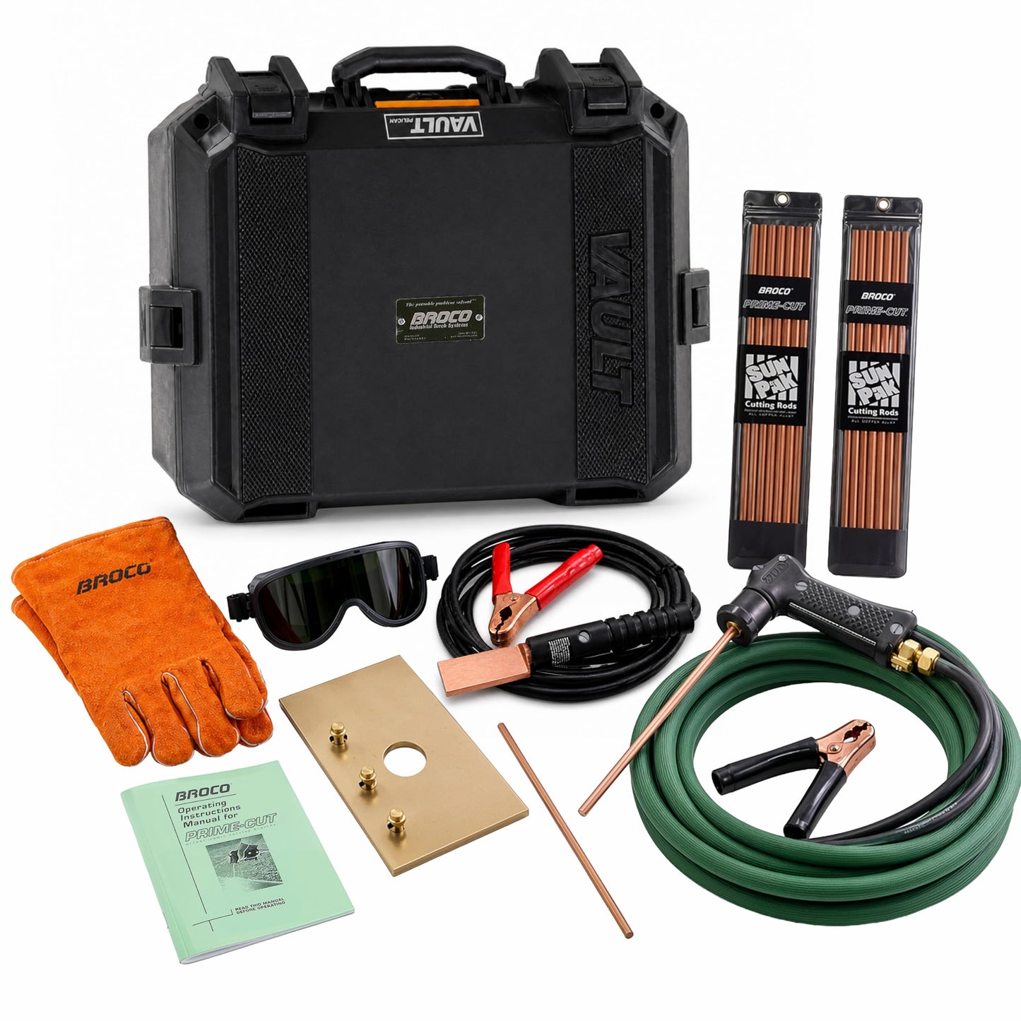 Industrial A-20 Exothermic Portable Cutting Torch Kit - Only Needs Oxygen, Safety Gear Included