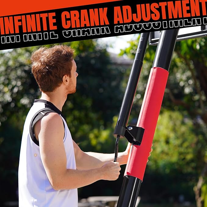Crank Lift Basketball Hoop Outdoor 7.5-10ft Adjustable Portable Basketball Goal for Youth and Adults 44 Patented Angle Adjustable PC Backboard and Large Fillable Base