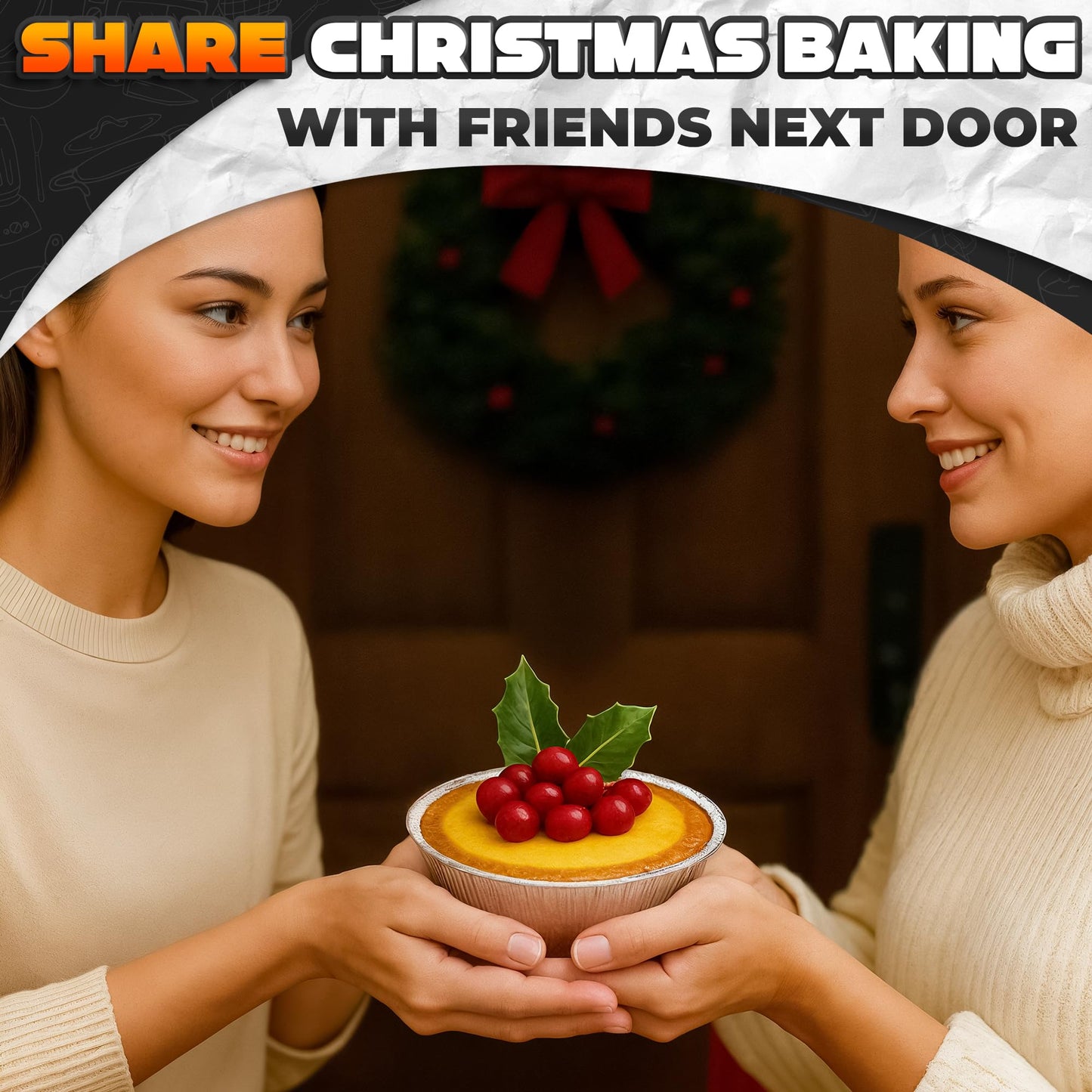 Round Foil Cake Pans – 50 Pack 6" Reusable Aluminum Baking Pans | Stackable, Grease-Resistant for Mothers Day Holiday Baking, Tarts, Cheesecakes, Freezer & Storage Use | Great as Gift for Bakers & Mom