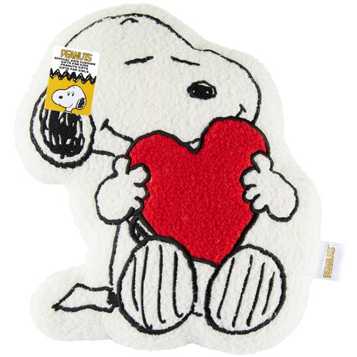 Get Trend Peanuts Snoopy Plush Cushion Pillow, Soft Plush Throw Pillow Cute Fluffy Cushion Bedroom Decor Cuddle Plushies, Gifts for Girls, Teens, Women (White Snoopy, L13.6 x W9.8)