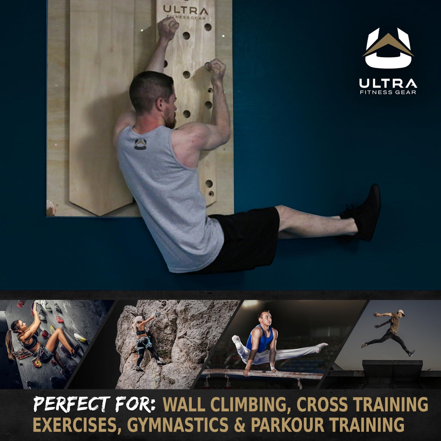 Ultra Fitness Gear Climbing Pegboard 51 Inch, Climbing Hold Cross Training Exercise Equipment, Climbing Wall Training Ladder for Fitness, Agility and Muscle Strength
