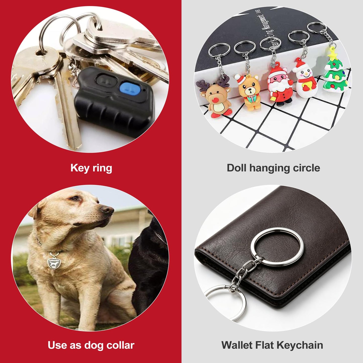 KlayXira 200 Pack Wire Keychain Cable, Large Secure Metal Key Ring, Easy Open Keychain Loop for Luggage Tag Loops and Holder, Versatile Cable Ring and Luggage Tag Strap for Crafts, Silver