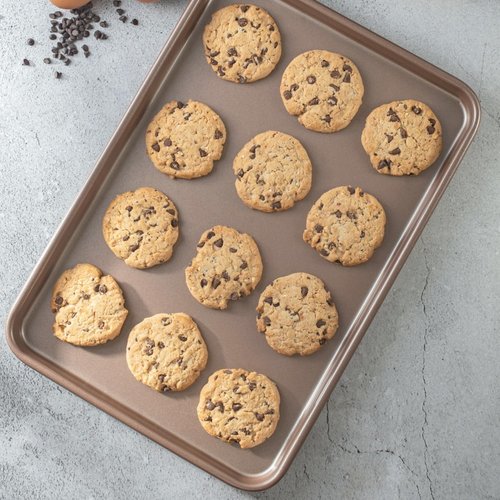 HAPPIELS Nonstick Baking Sheet Set of 2 - PFOA & BPA Free Carbon Steel Cookie Sheets | 15x10 Inch Jelly Roll Pans