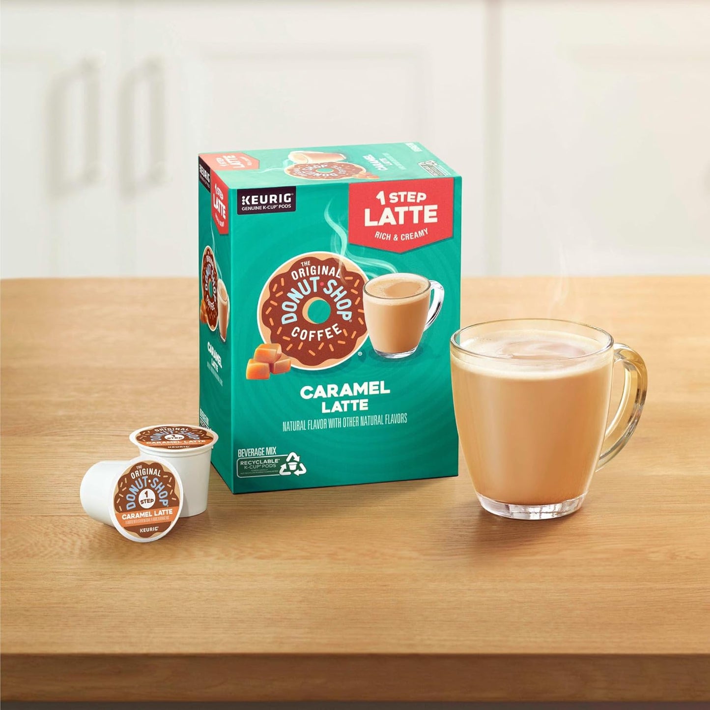 Original Donut Shop Caramel Latte K-Cup Pods - One-Step Convenience | 20 Count
