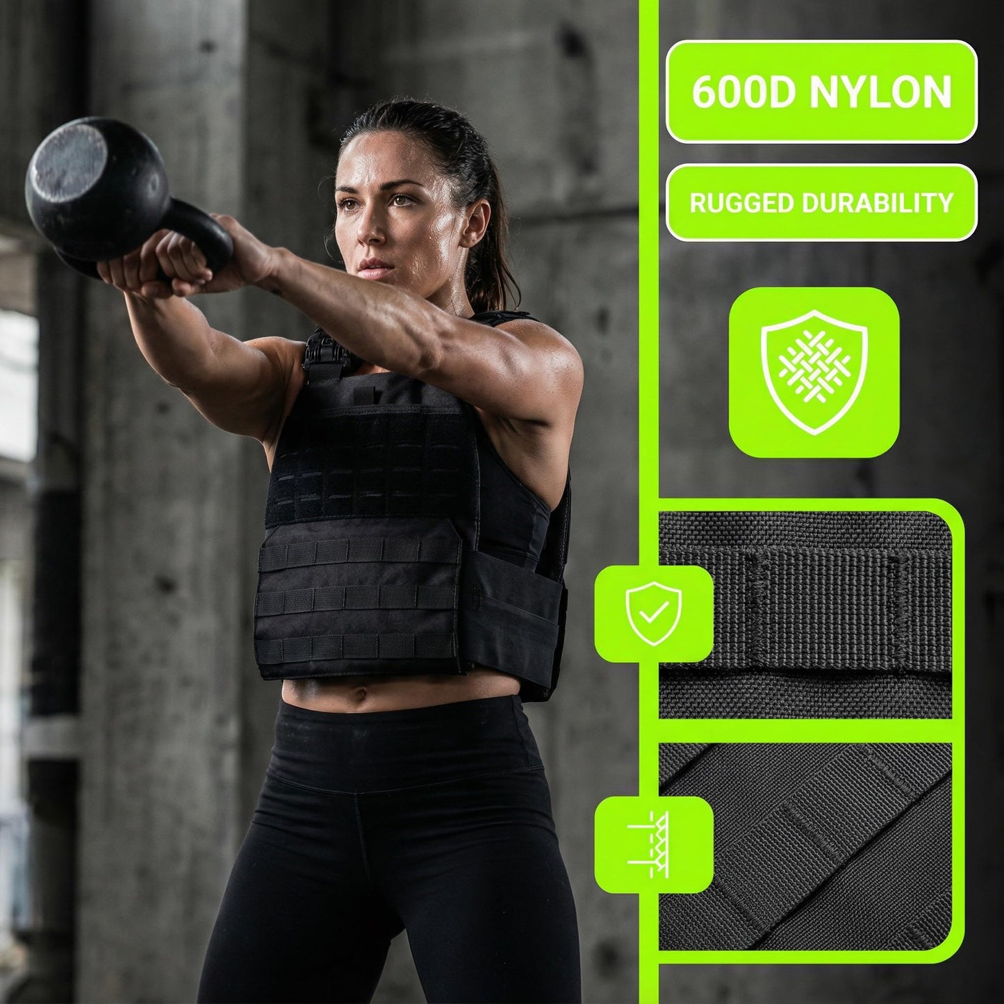 Adjustable Weighted Vest for Men & Women – Fitness Workout Vest with Removable Weights, Breathable Mesh, Secure Adjustable Straps for Running, Walking & Strength Training (Black)