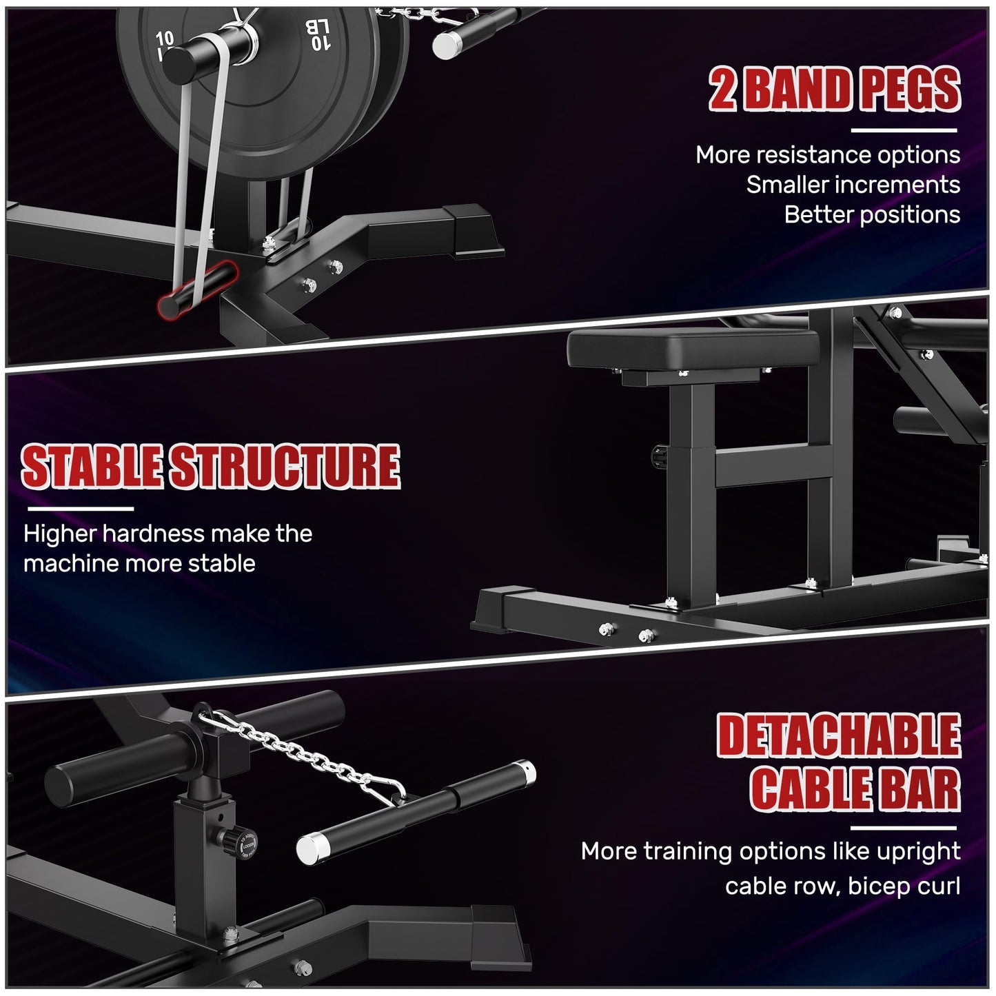 Goimu SD01 Seated Dip Machine, 400LBS Strength Training Upper Body Machine with Tricep Dip Press & Cable Bar for Home Gym, Compact Design for Chest, Biceps, and Triceps Workout (Black)