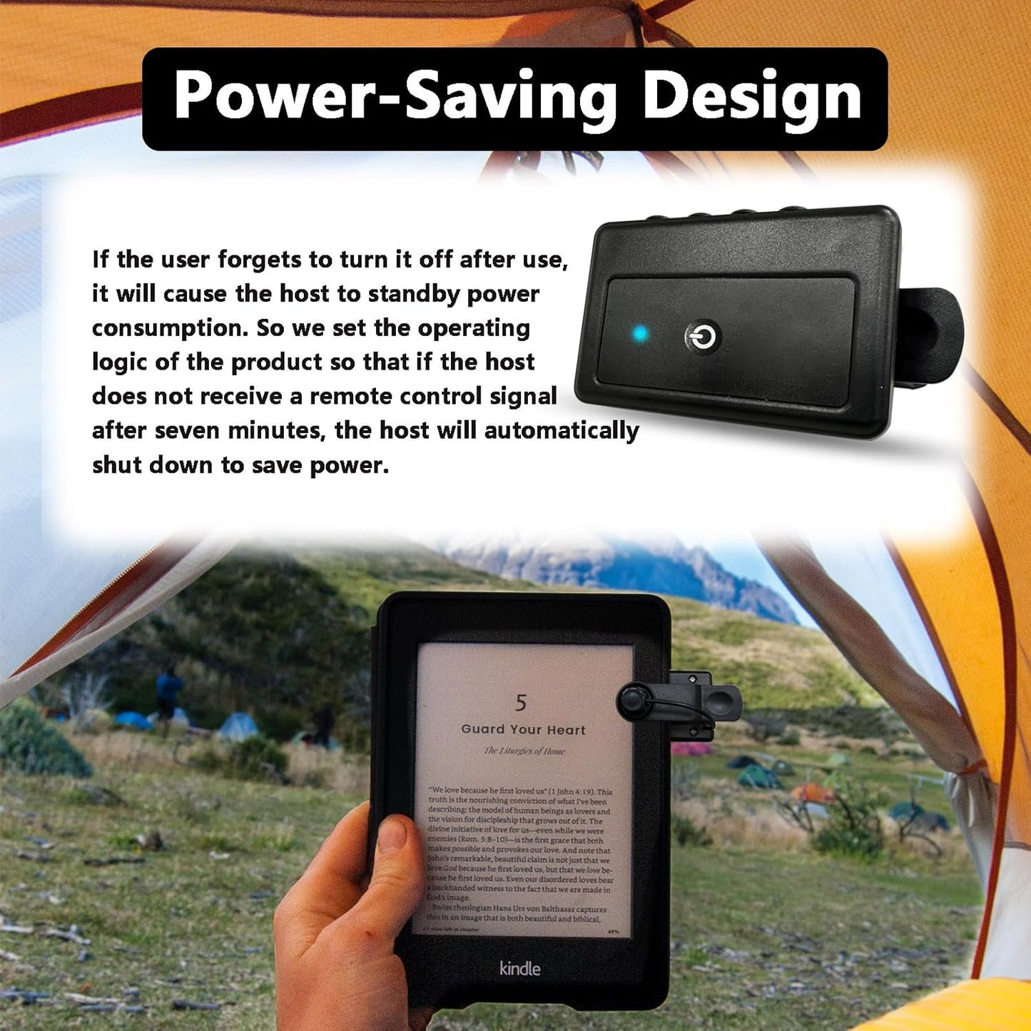 MuagoChic Remote Control Page Turner for Kindle Reading-Remotely Click Page Turner for iPhone.iPad,Taking Photos