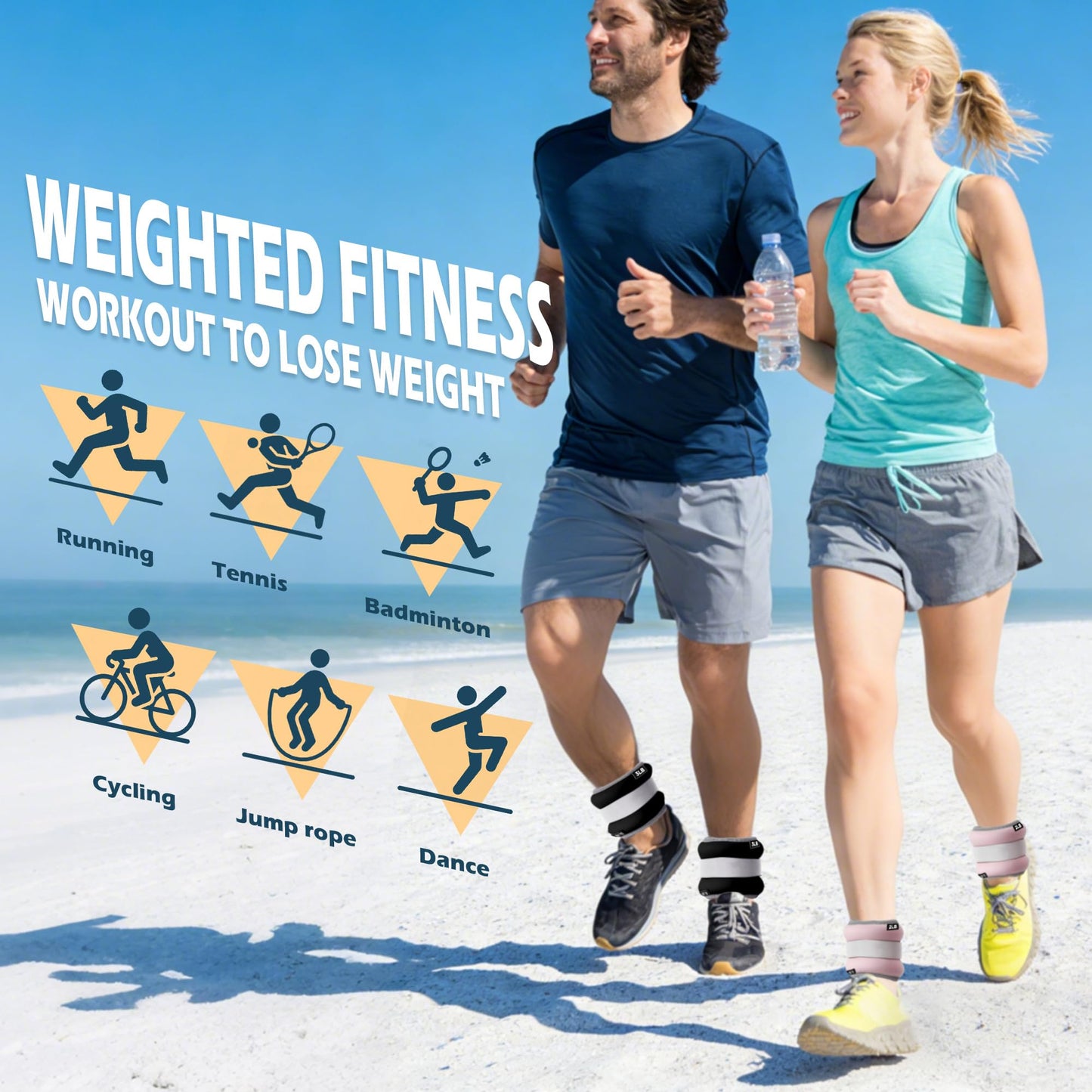 leikefitness Wrist/Ankle Weights Set of 2 (1 lb/2 lb/3 lb Each) for Women,Men and Kids, Modularized Leg Weight Straps for Yoga, Walking, Jogging, Aerobics, Gym (Grey, 6 lb Pair (3 lb Each))