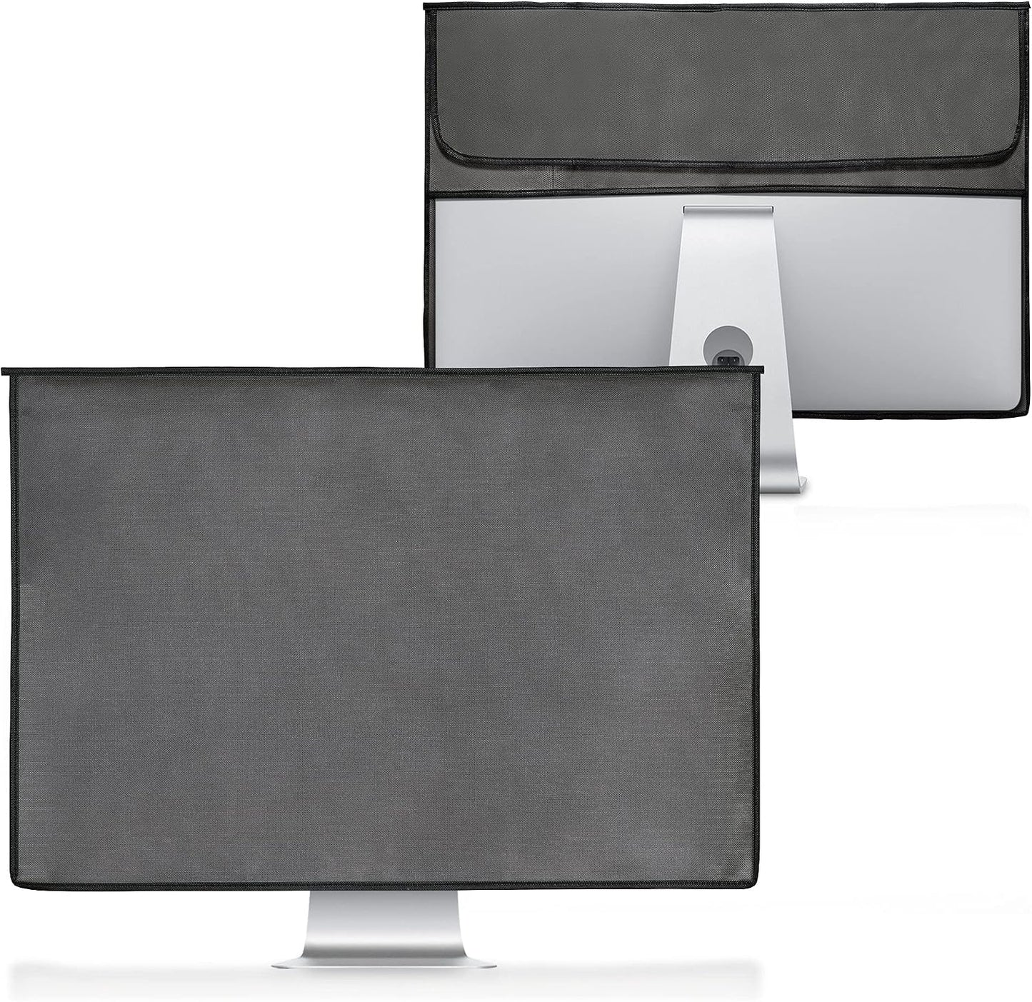 24-26" 3-IN-1 kwmobile Cover Compatible with monitor - Case with Storage for Mouse, Keyboard - Dark Grey
