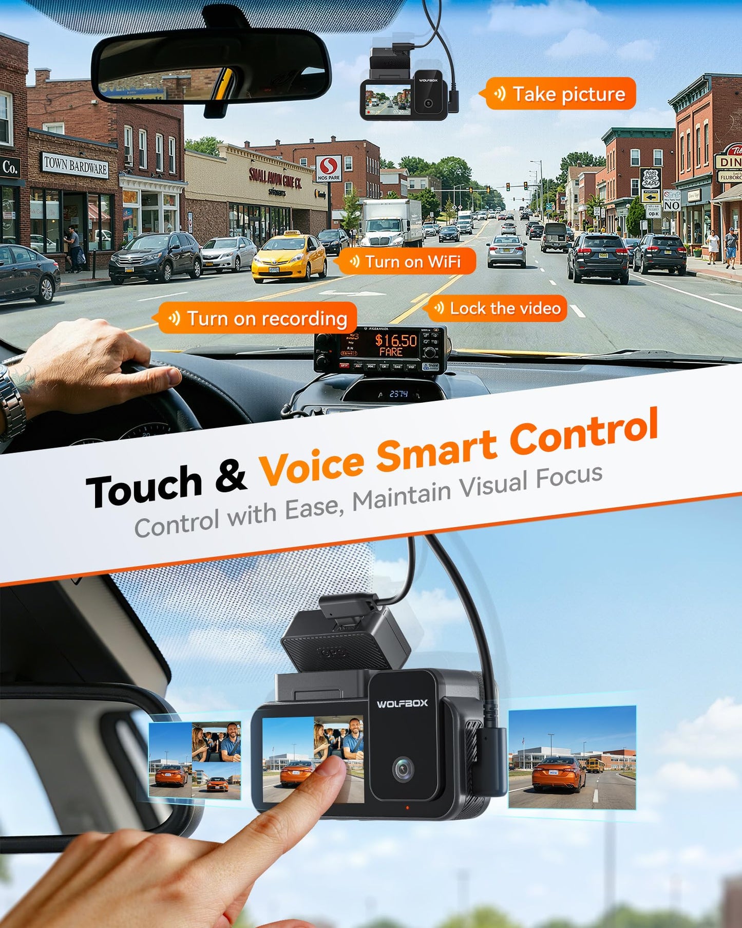 WOLFBOX MF200 Compressed Air Duster & X5 Dash Cam