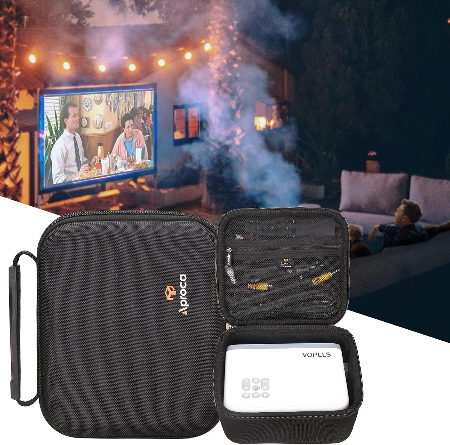 Custom Storage Case for VOPLLS Mini Projector - Portable Accessory Bag