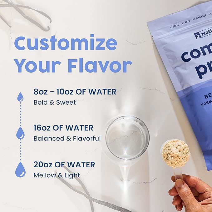 NativePath Complete Beef Protein Powder Isolate ??Grass-Fed, Pasture-Raised, Dairy & Lactose Free, Gluten Free, Zero Sugar, MCTs & Amino Acids ??20g Protein, Vanilla Flavor, 30 Servings