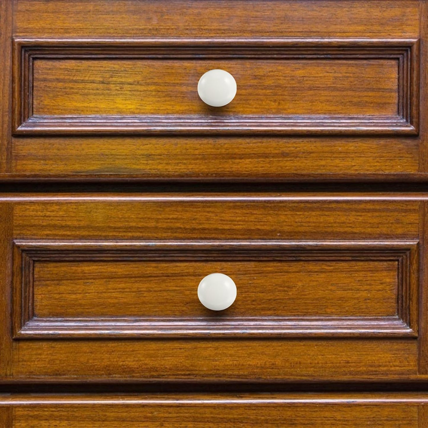 Uonlytech Cabinet Knobs - 8Pcs Self-Tapping Solid Wood Round Handles for Easy Installation | Durable Furniture Pulls