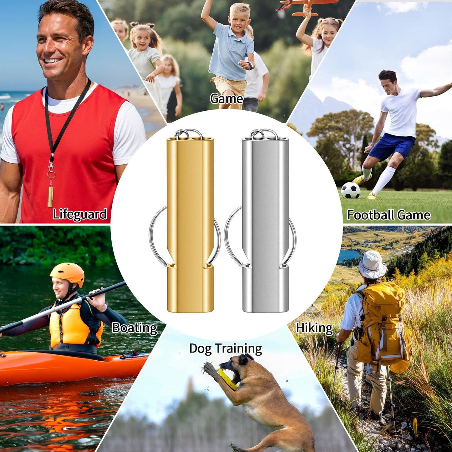 HaiFafafaing 120 dB Loud Emergency Survival Whistle with Lanyard, Safety Tool for Hiking, Camping, Kayak, Boating, Dog Training, Coaches, Teachers, Outdoor Activities