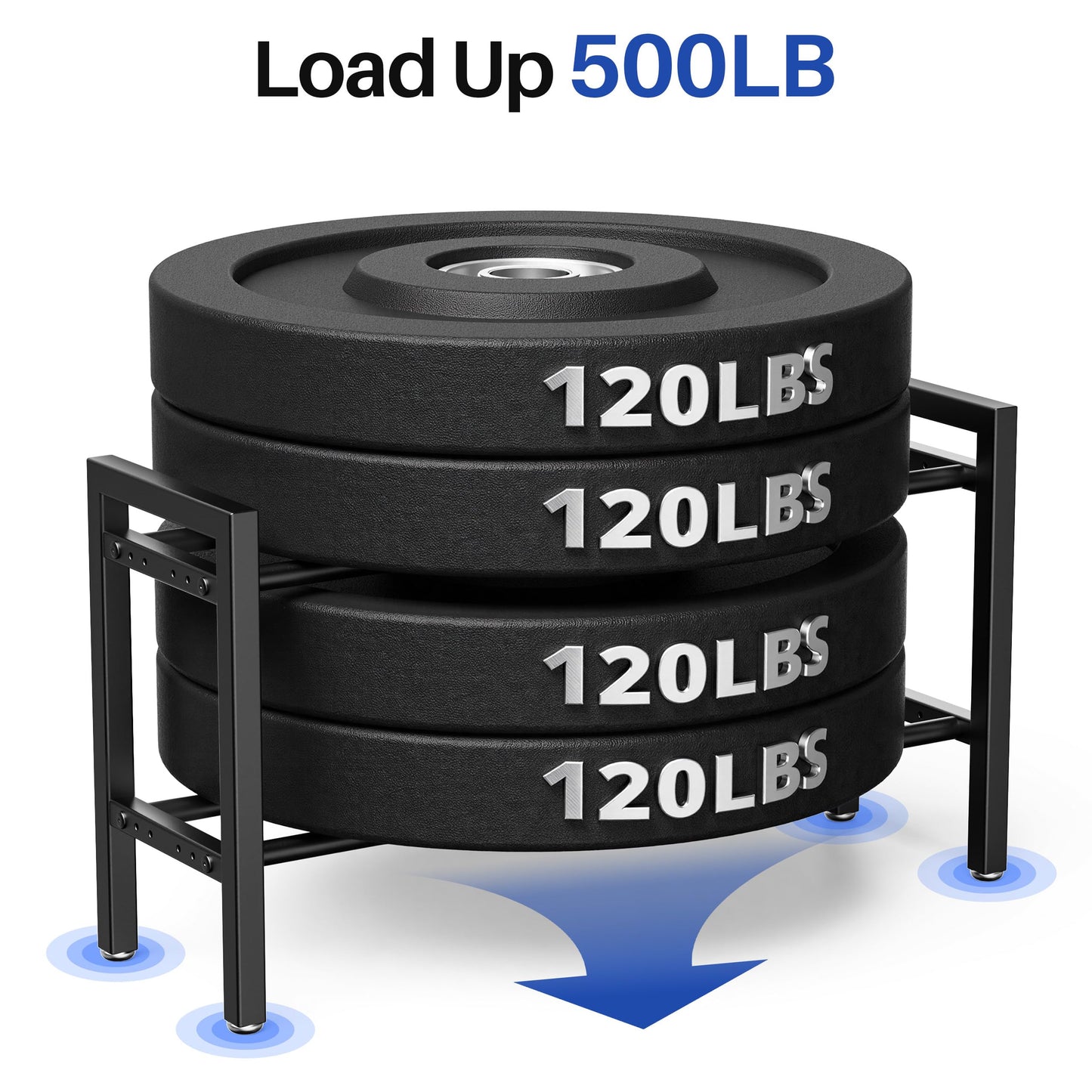 Dumbbell Rack 2-Tier 31 IN Length Adjustable Weight Rack For Home Gym Dumbbells Kettlebell (Rack Only)