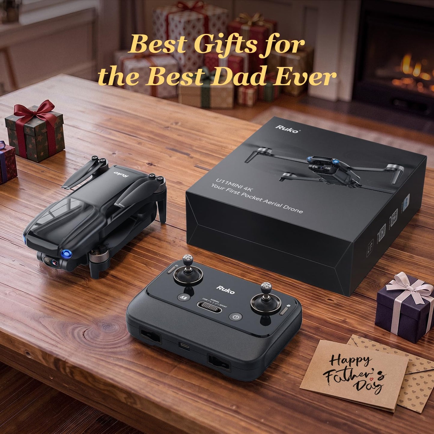 Ruko U11MINI 4K, Drones with Camera for Adults 4K Video 8K Photo, Under 249g, 3-Axis Gimbal, 20000ft FPV Transmission, AI Takeoff/Landing, Auto Return, GPS with Beeper, TOF, Beginner (96-Min Flight)