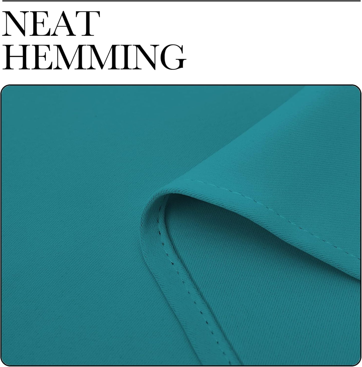 NICETOWN Room Darkening Curtains - Thermal Insulated Grommet Blackout Panels, Peacock Teal, 40" Length, 2 Pieces