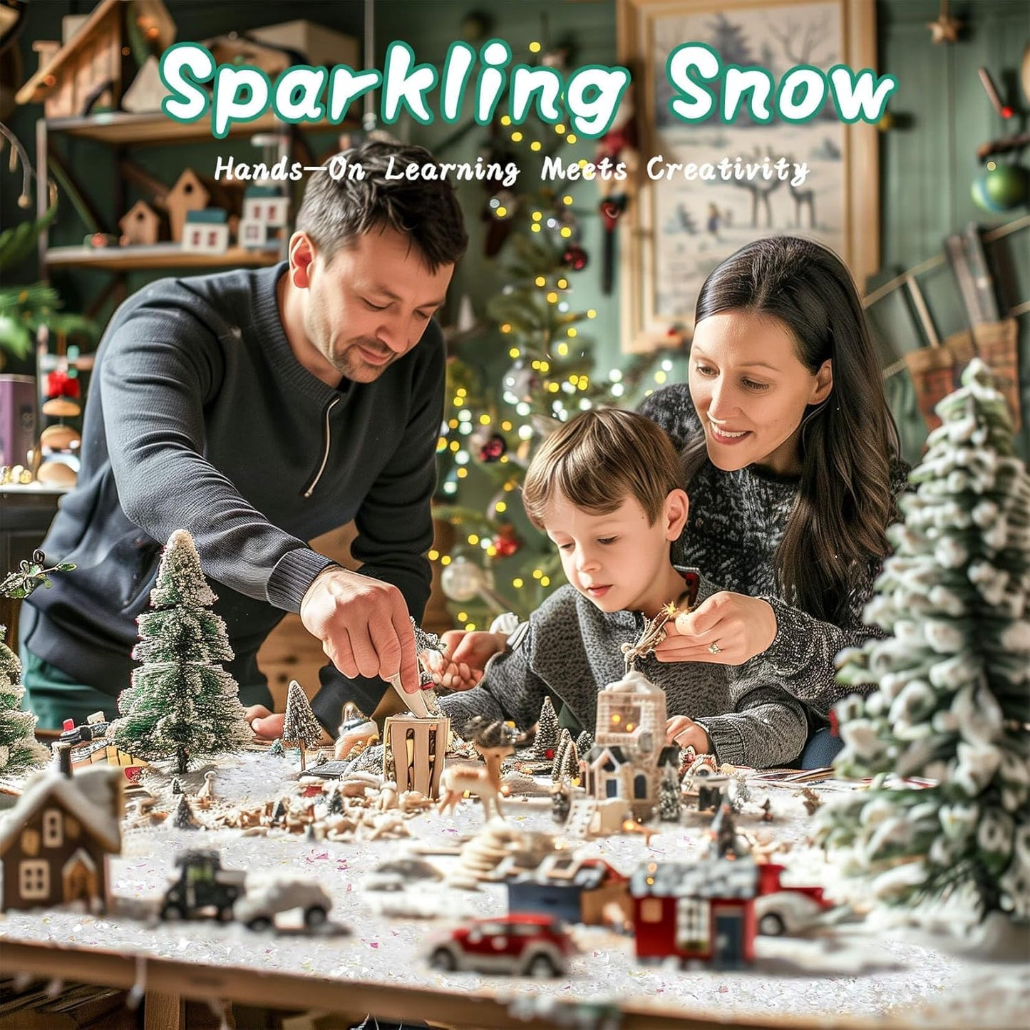 Sukh Fake Snow - 7 Oz Artificial Snow for Holiday Decor | Instant White Snow for Christmas Displays