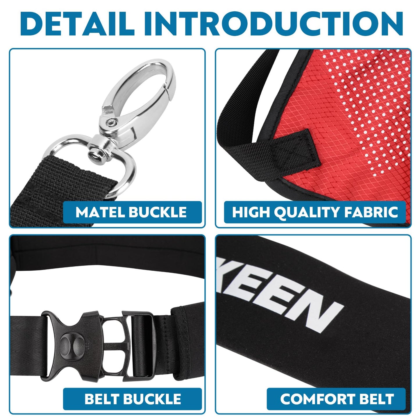 Hikeen Swimming Parachute Resistance Set Training Equipment with 3 Parachute & Adjustable Length Swim Belts for Adults(1 Set)
