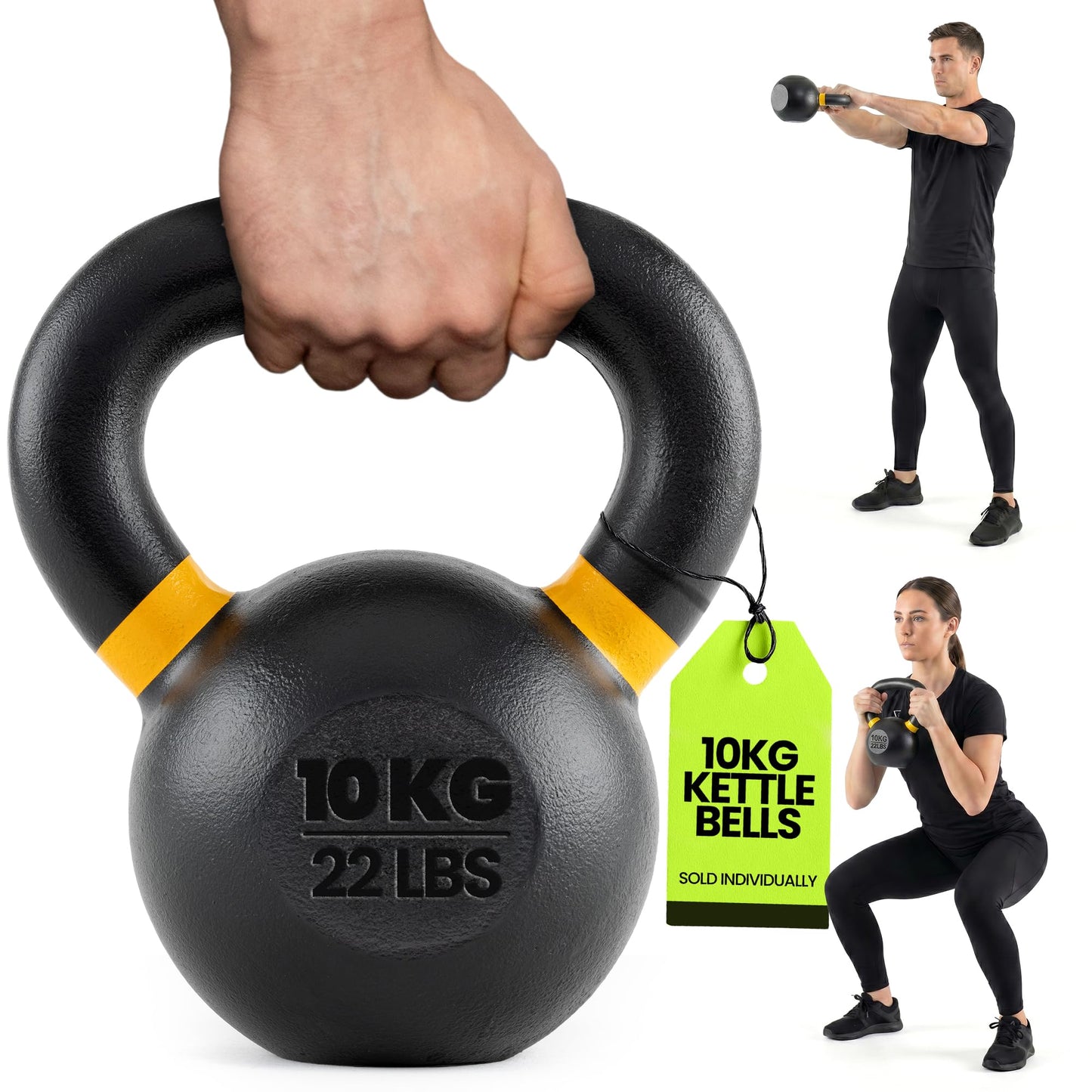 Rage Fitness Kettlebells, Single-cast Iron, No-welded Joints, Wide Handle, Strength Training Kettlebells, Cast Iron Kettlebell Set, Powder Coated Kettlebell Weights For Maximum Durability, Men & Women