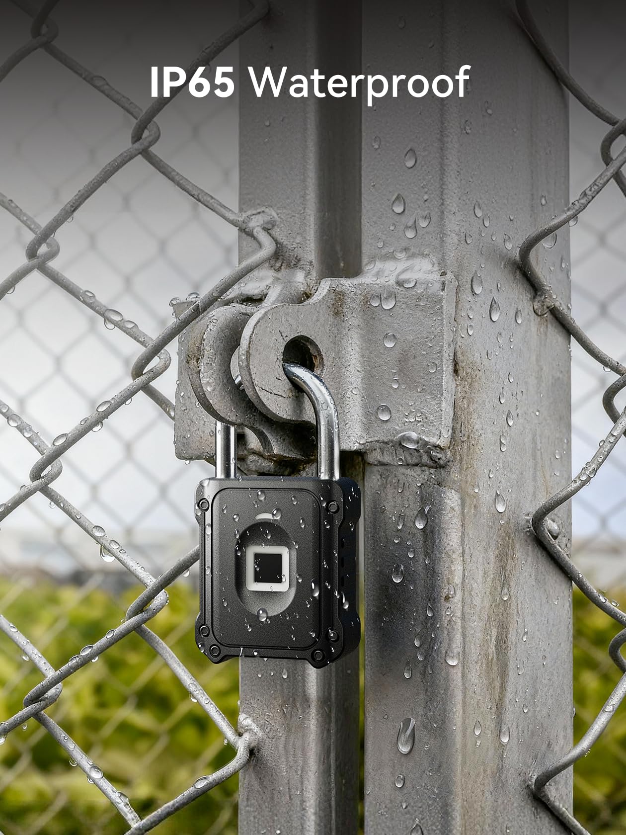 NexusLab Fingerprint Padlock, Smart Biometric Locker Lock with Bluetooth TUYA App Control, IP67 Waterproof Gym Lock, Keyless Combination Lock Alternative for School Locker, Sports & Outdoor Gates