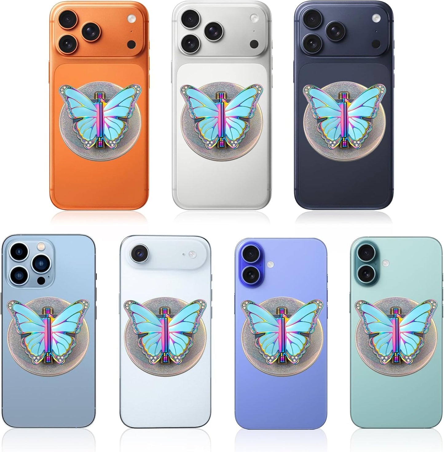 BANGMANG [2026 17 16 15 14 13 12, All-New] for MagSafe Butterfly Phone Grip, Magnetic Butterfly Phone Ring Holder