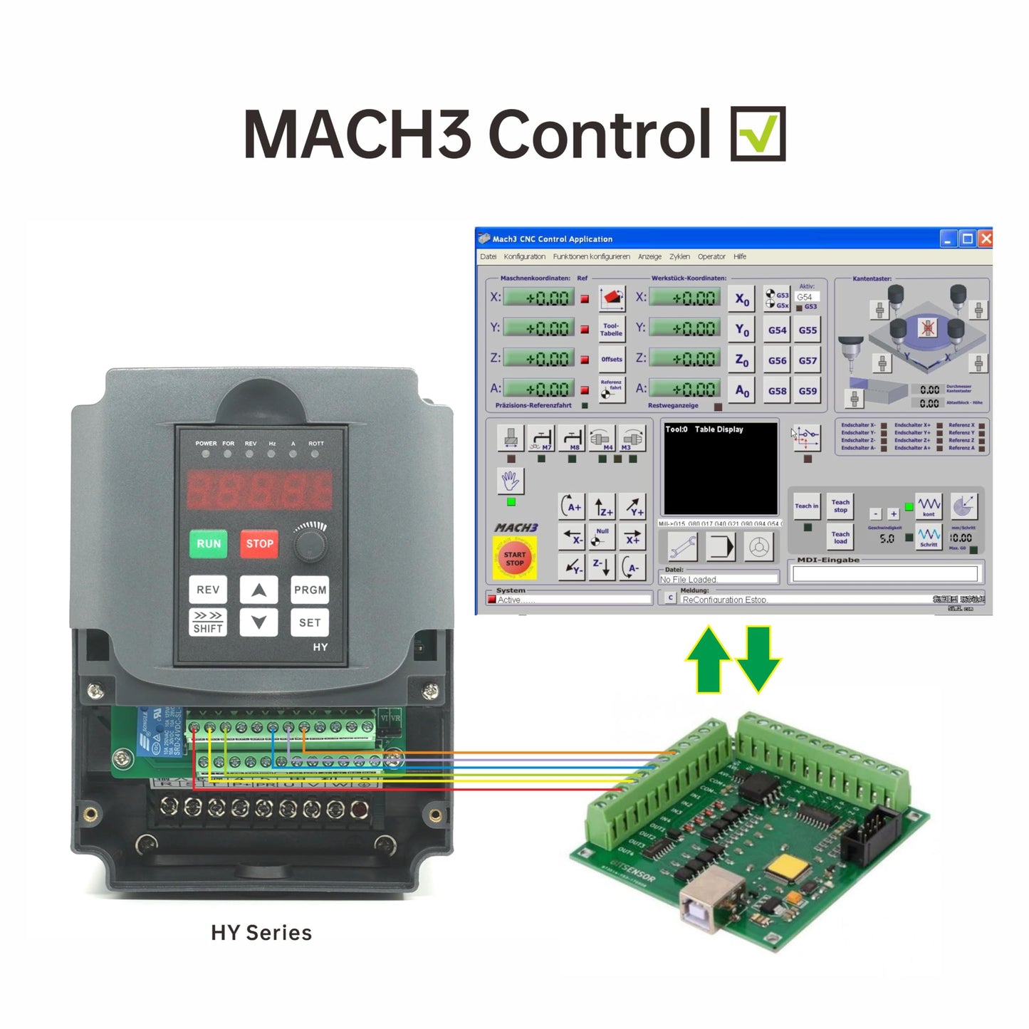 HY HUANYANG VFD Converter,Variable Frequency Drive,110v Single Phase Input to 110v Three Phase Output (for power ≤3HP three-Phase Motor/Spindle) 0-400hz Speed Rotation (HY Series-110v 2.2kW 3HP Model)