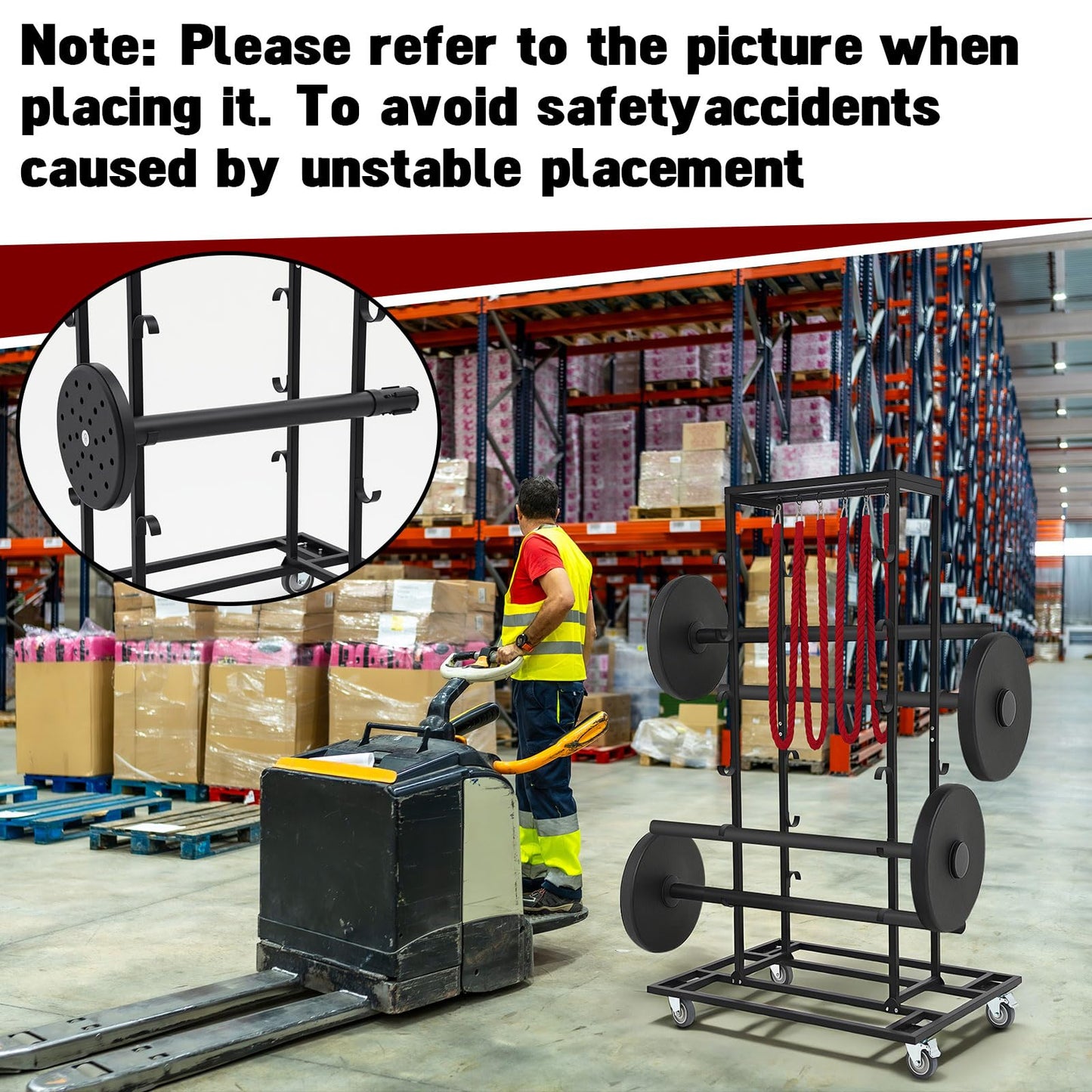 12 Poles Stanchion Cart Crowd Control Stanchion Cart Easy to Assemble Rope Storage, Locking Wheels for Safety