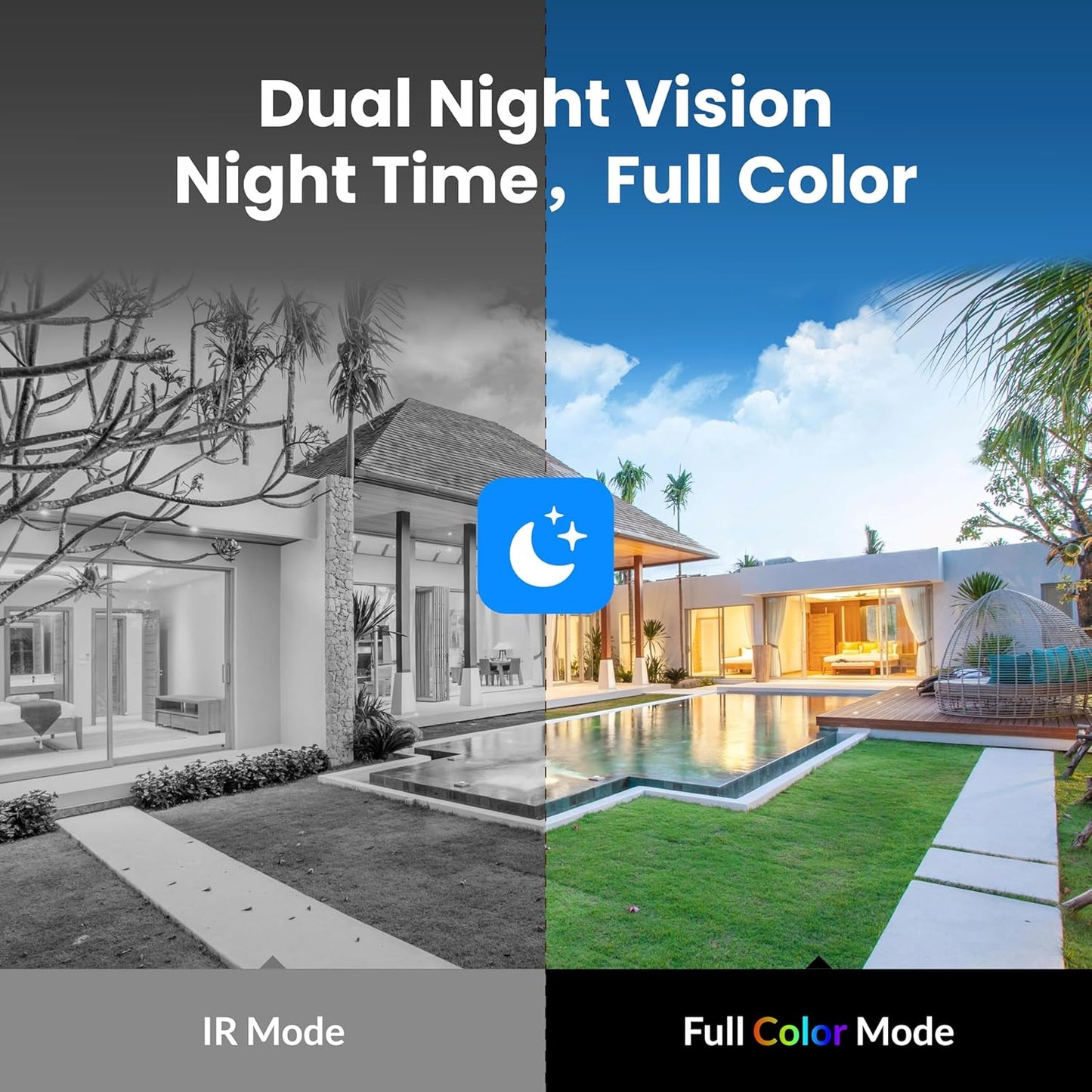 Aurumbach 2K Detection,2.4GHz 2-Way Solar Security Camera Outdoor Wireless, Color Night Vision, Battery Powered PIR