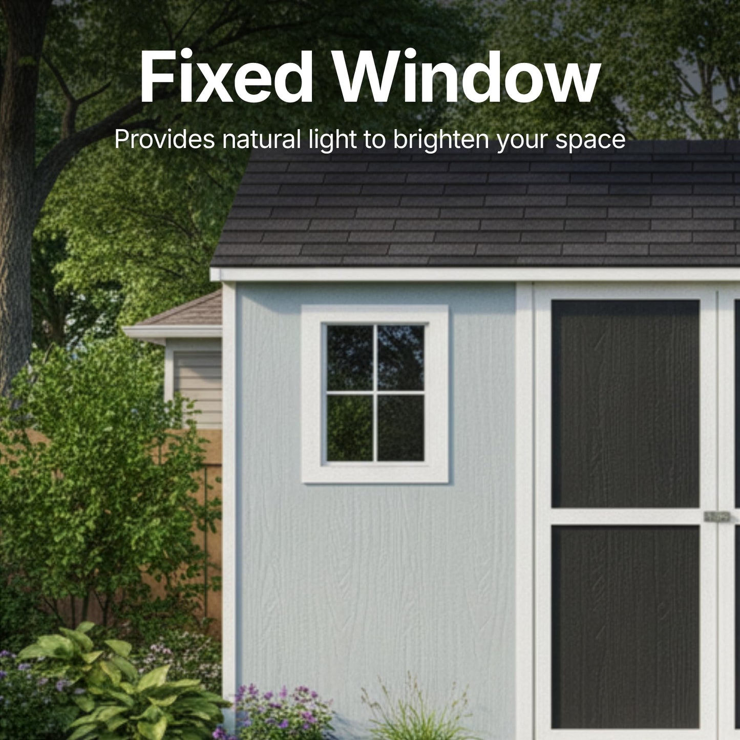 ShedMaster Midpoint 10x8 Do-It-Yourself Wooden Storage Shed with Floor Kit - Does not Include Paint or Roofing Shingles
