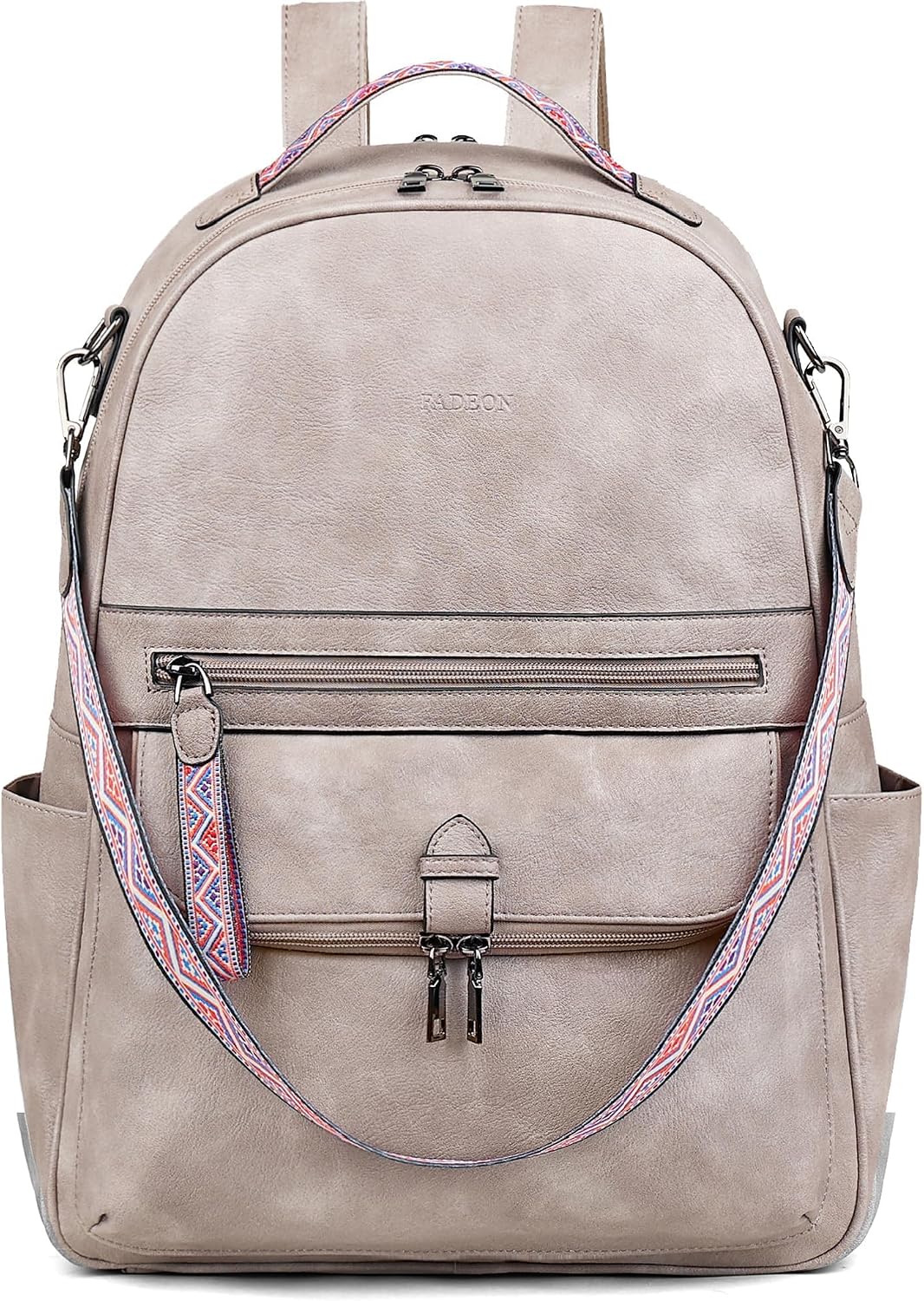 15.6 inch Backpack Backpack FADEON Leather Laptop Purse for Women, Designer Travel PU with Laptop Compartment for Work