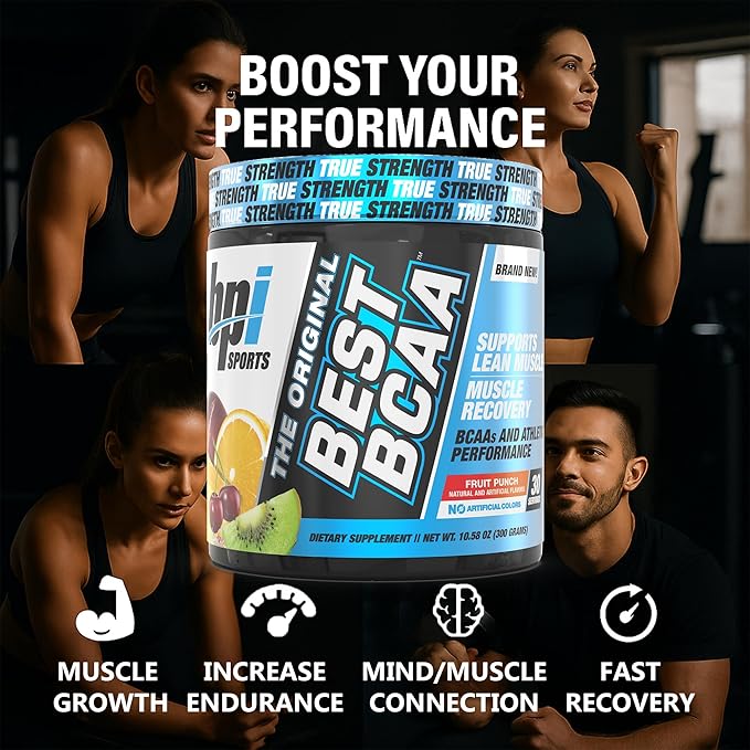 BPI Sports Best BCAA Powder - Muscle Recovery Support - Branched Chain Amino Acids | Building Blocks of Protein and Muscle - Post Workout Recovery ??Hydration - Fruit Punch, 30 Servings