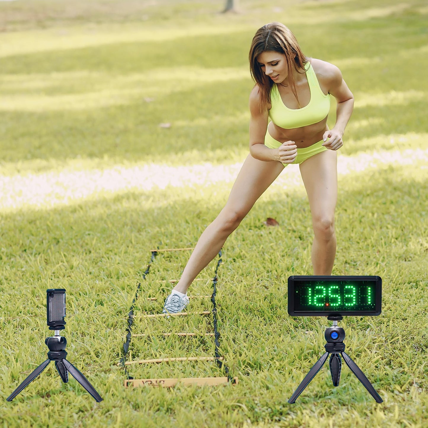 Race Laser Timer-LED Race Clock Battery Powered Stopwatch Timing Clock for Motorcycle Cycling Speed Training Short Run Race
