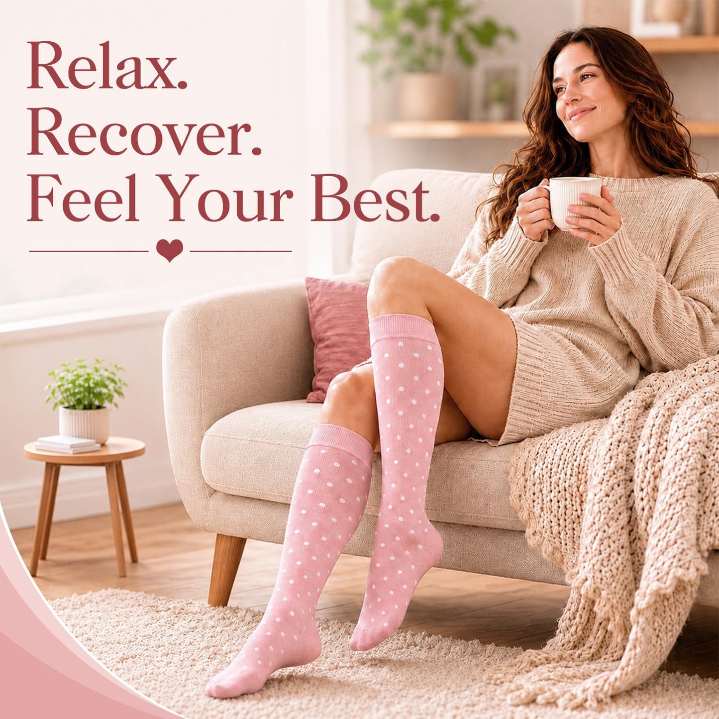 Laite Hebe 4 Pairs-Compression Socks for Women&Men Circulation-Best Support for Nurses,Running,Athletic