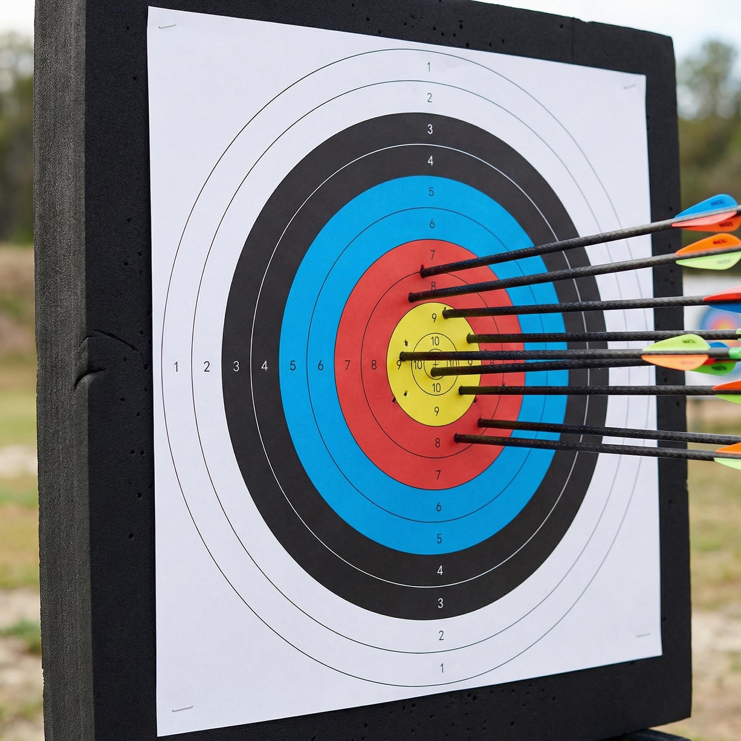 2Pcs 20'' Foam Archery Target, High-Density EVA Archery Targets for Backyard, Archery Target Block with 10pcs Targets Paper, 8pcs Target Pins, Arrow Puller (Foam Target)