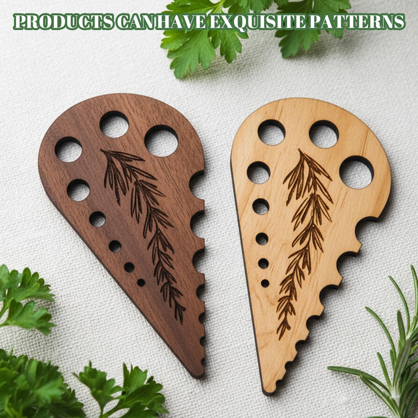 2 PCS Herb Stripper, Herb Stripper Tool for Fresh Herbs, Herb Strippers for Efficient Leaf and Stem Removal, Exquisite Herbstripper Bowl Gifts for the Kitchen Suitable for Home Use & Chefs