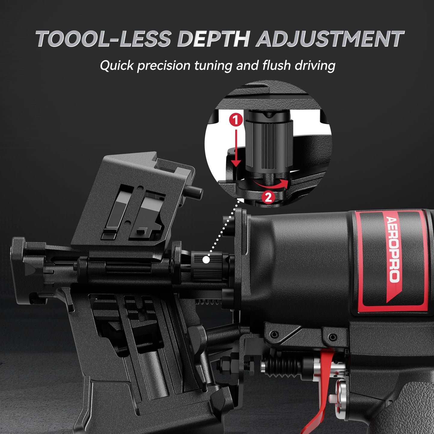 AeroPro CN45N Pneumatic Roofing Nailer – Professional Heavy-Duty Roofing Nail Gun for 15 Degree 3/4″–1-3/4″ Coil Nails on Asphalt Shingles