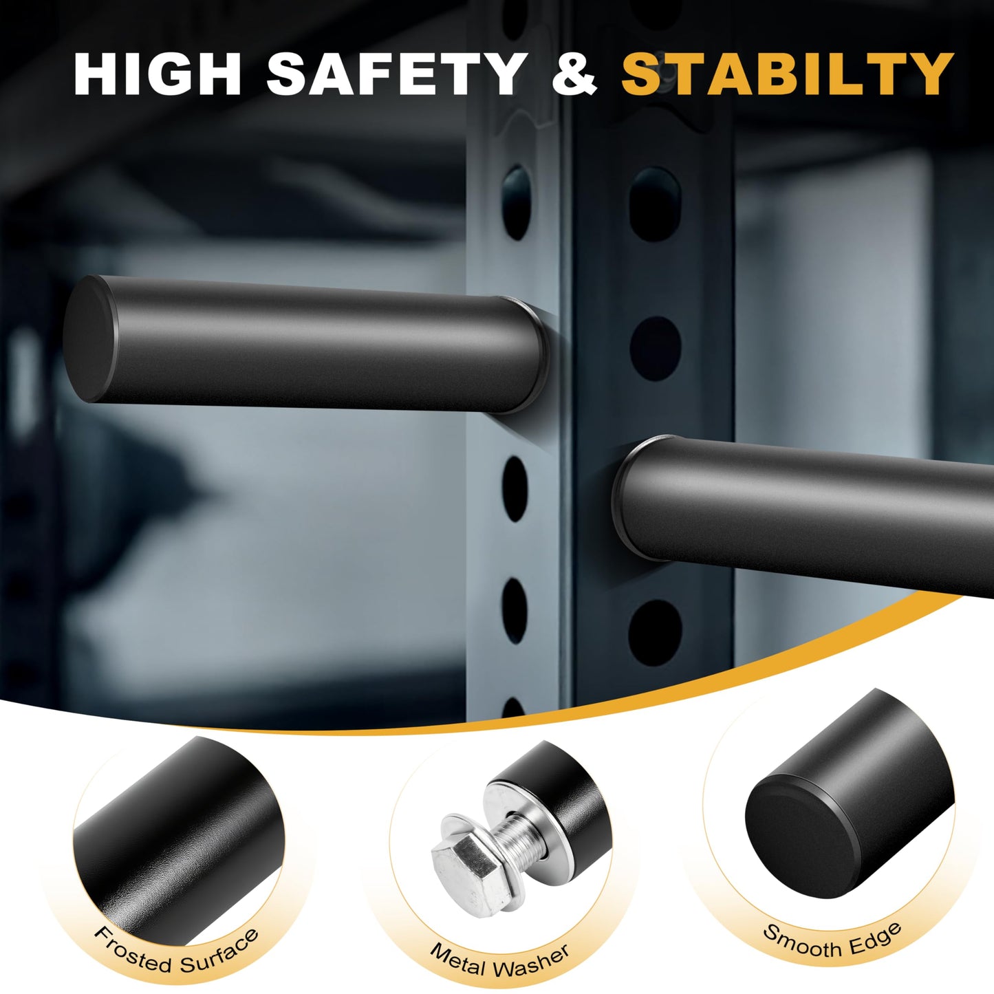 EVERYMATE Weight Plate Holder, Weight Plate Storage Rack, Fitness Squat Rack Attachments, For Power Rack 2x2-3x2,Fit 2" Weight Plates