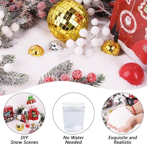 Morofme Christmas Fake Snow - Realistic Lifelike Artificial Snow Powder for Holiday Displays | 10.58 Ounces