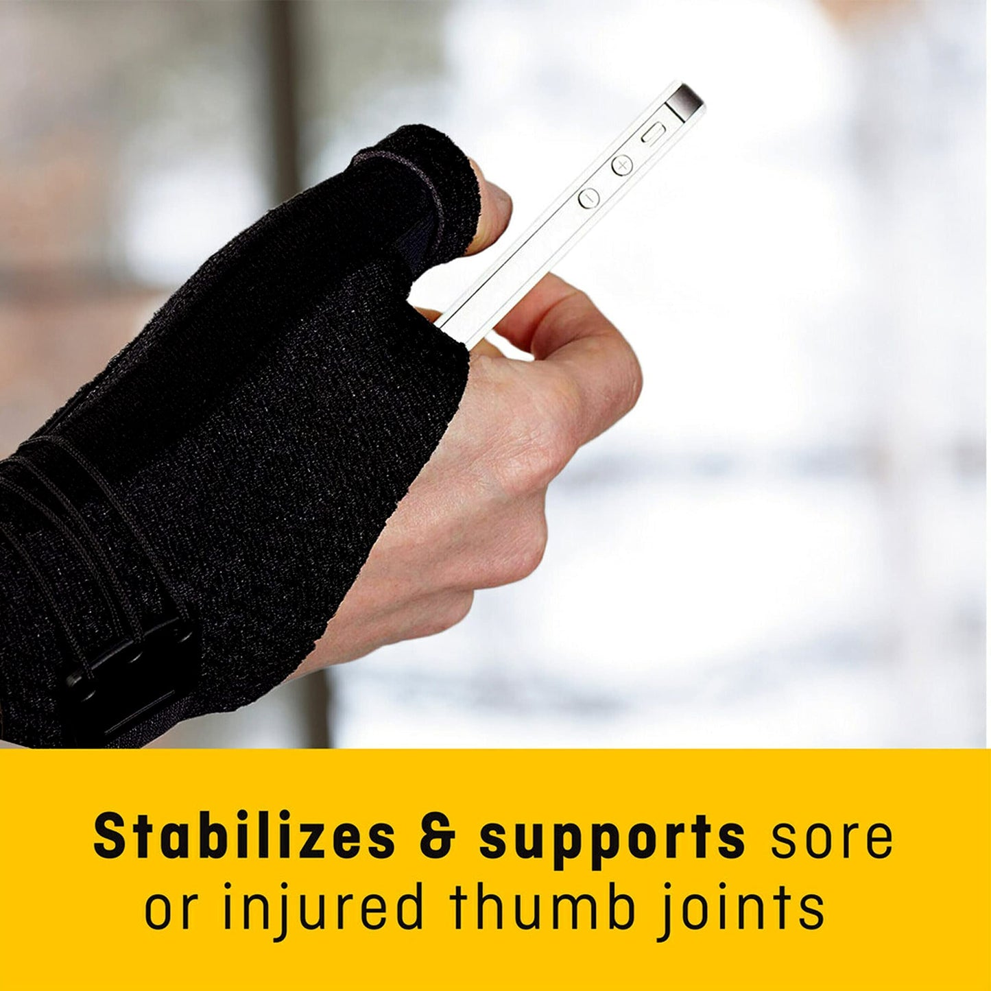 Futuro Deluxe Thumb Stabilizer, Left or Right Hand, Small/Medium Size, Adjustable, Stabilizes and Supports Sore, Weak or Injured Thumb, Soft and Breathable Materials Enhance Comfort, 1 Piece
