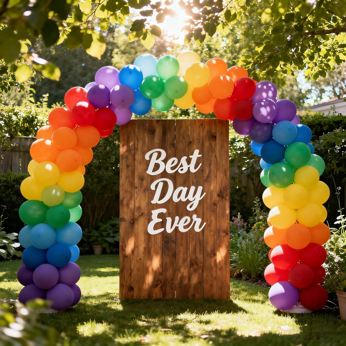 Rainbow Party Balloons by [Brand Name] - 100 Pack of 12-Inch Vibrant Latex Helium Balloons for Birthdays & Celebrations
