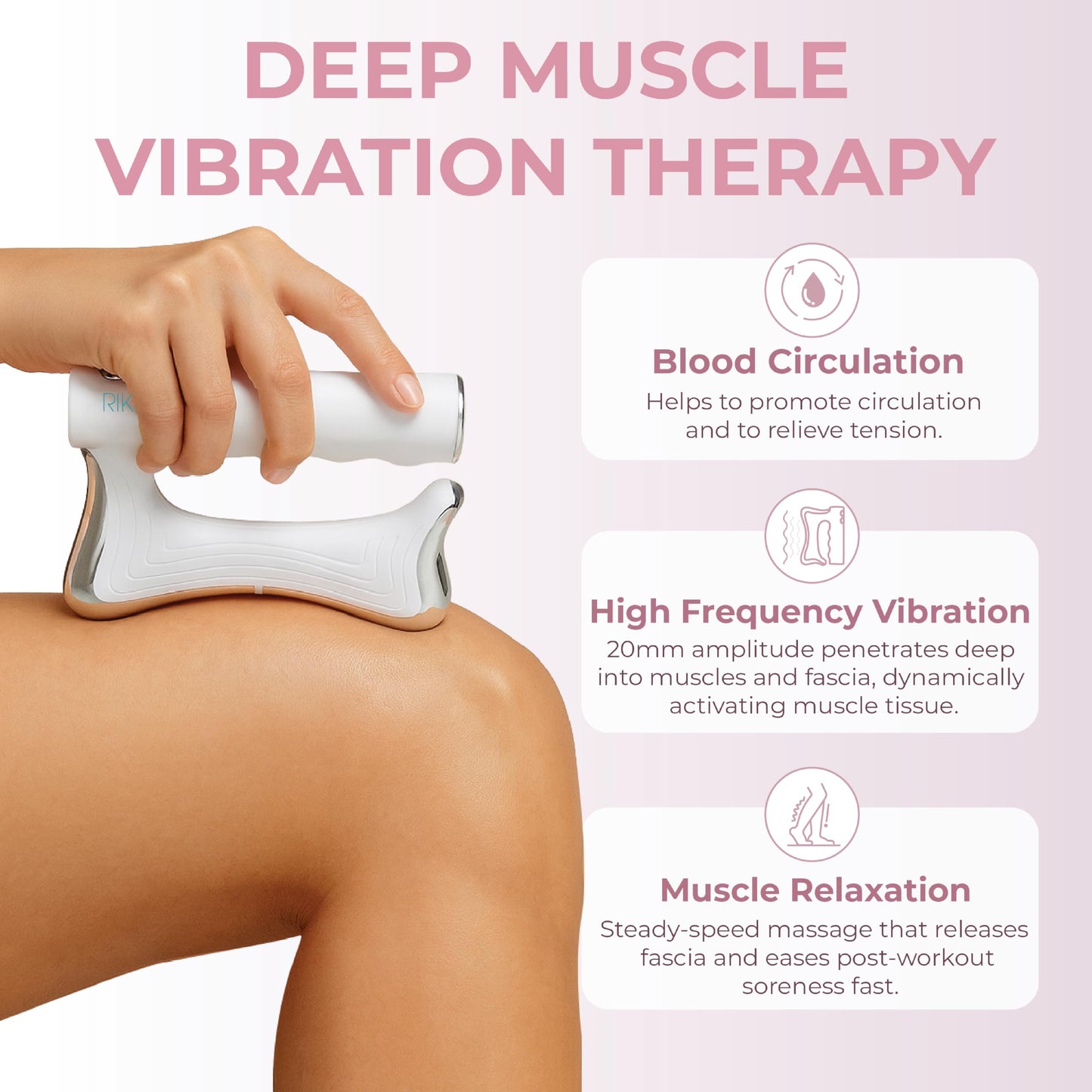 RIKI LOVES RIKI SCULPTOR Body Massager – Heat, Vibration & Micro-Pulse Gua Sha Tool for Muscle Relaxation, Body Contouring Appearance & Recovery Support, Rechargeable Handheld Device