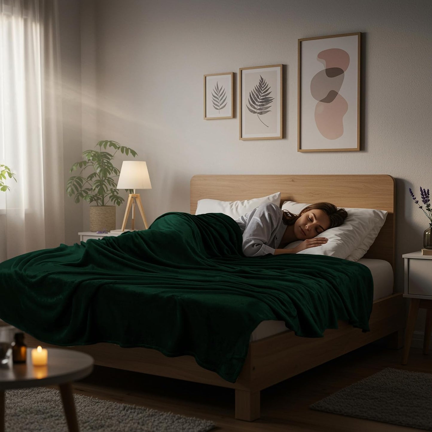 Utopia Bedding Fleece Blanket - King Size Luxury Soft Microfiber in Forest Green (90x102 Inch)