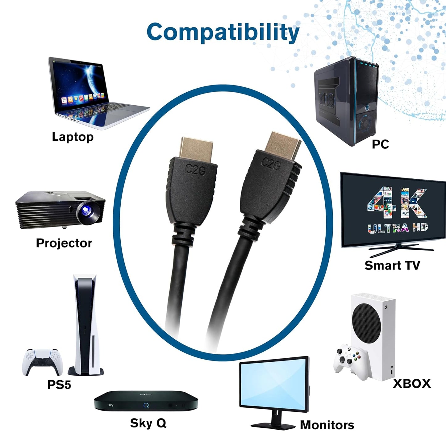 4ft (1.2m) C2G 4K 60Hz Core Series High Speed HDMITM Cable with Ethernet