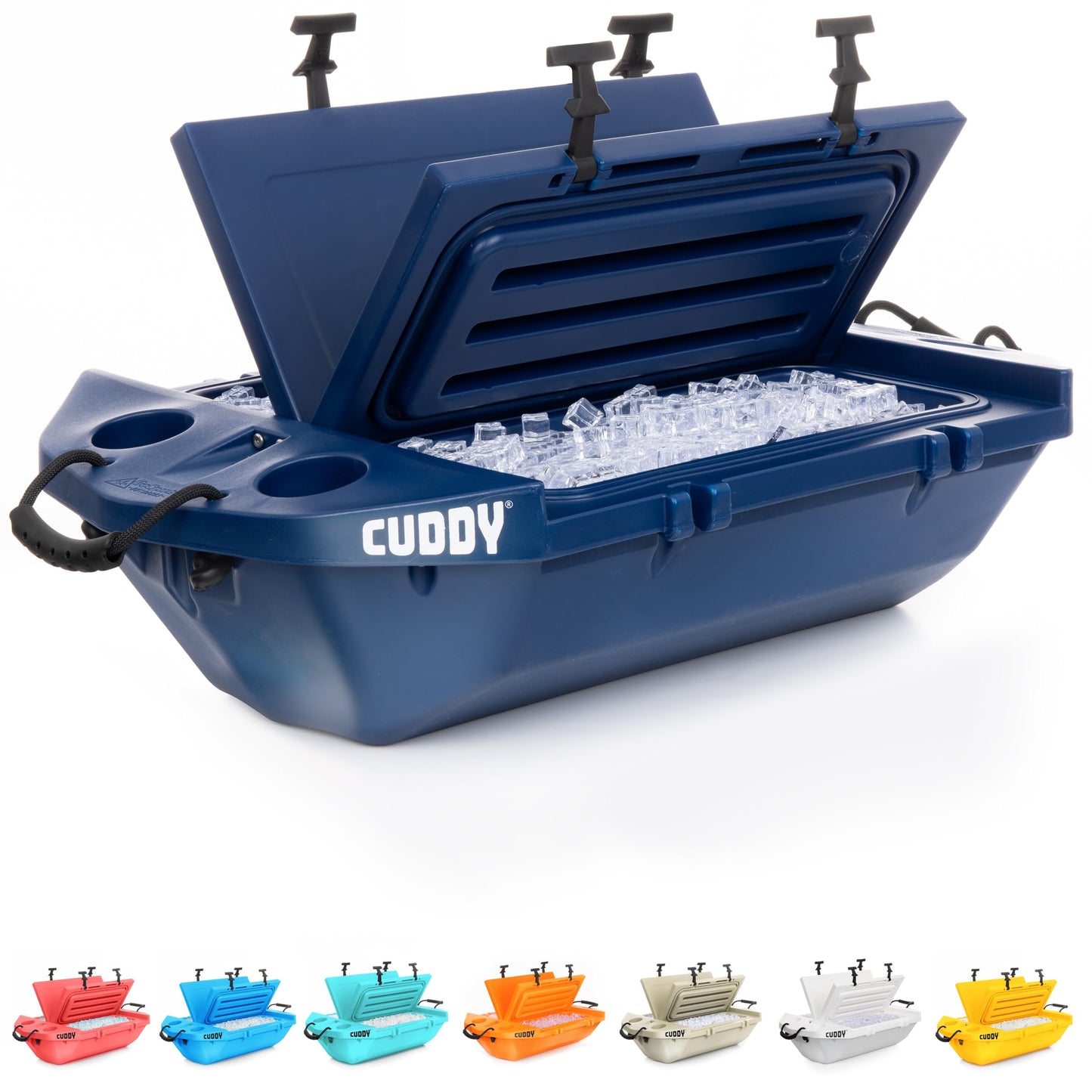 Cuddy Floating Cooler and Dry Storage Vessel – 40QT – Amphibious Hard Shell Design - Multiple Color Options