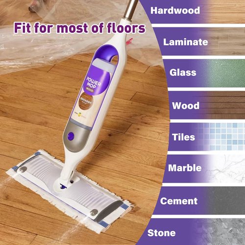 Funtin Power Mop Pads for Swiffer PowerMop, Unscented Disposable Mop Refills, Thickened Multi-Surface Replacement Mopping Pad, Dry & Wet Use for Floor Cleaning (40 Packs)