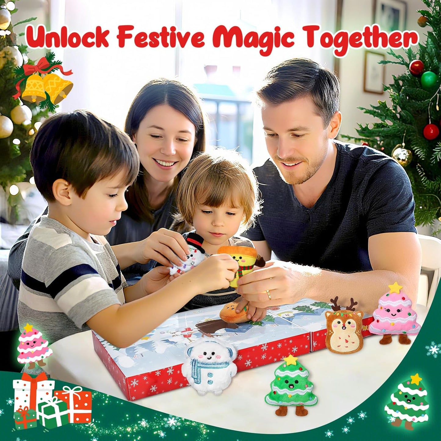 Advent Calendar 2025 - Mini Plush Advent Calendar with 25 Cute Emotional Plushies | Perfect Holiday Gifts for Kids & Collectors