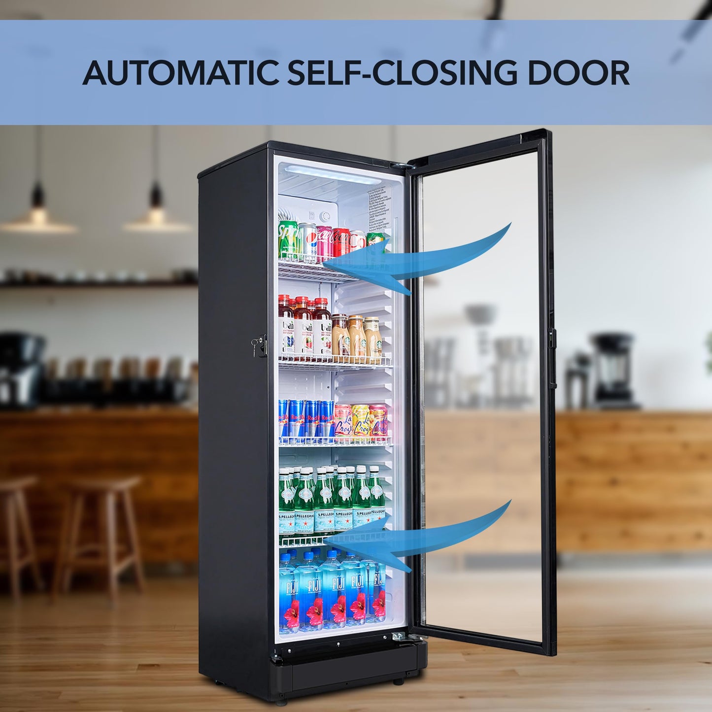 PROTECH CDM-600BW Commercial Merchandiser Refrigerator – 6.0 Cu Ft Beverage Display Cooler with ETL Sanitation Certification